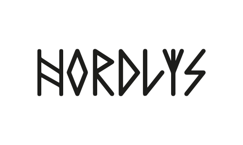 Logo for Nordlys med geometriske former.