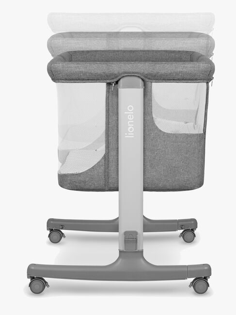 Lionelo Aurora Bedside Crib 3-in-1, Grey Concrete