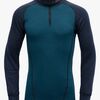 Devold DUO ACTIVE MERINO ZIP NECK Genser JR, Ink