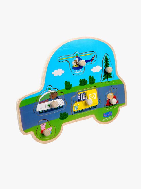 Barbo Toys Peppa Gris Knottepuslespill i Tre Kjøretøy 6 Brikker