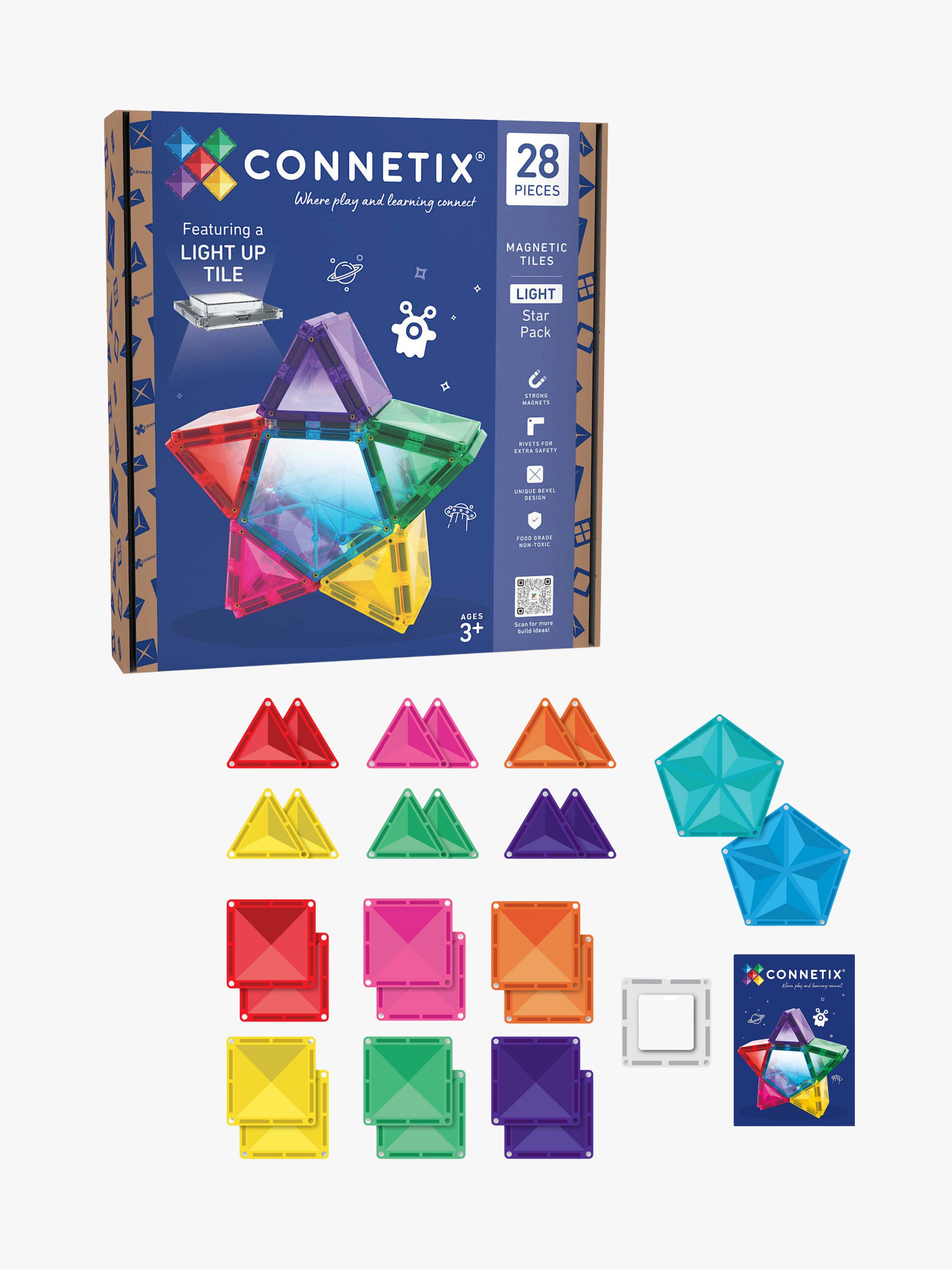 Connetix Magnetiske Byggeklosser Light Star 28 Deler - Magnetleker - Plast