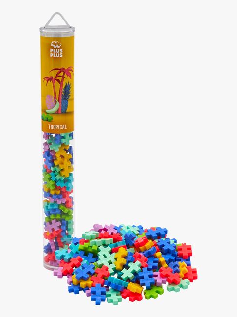 Plus-Plus Byggesett med Bunnplate & Tube New Mix, 4x100 Deler