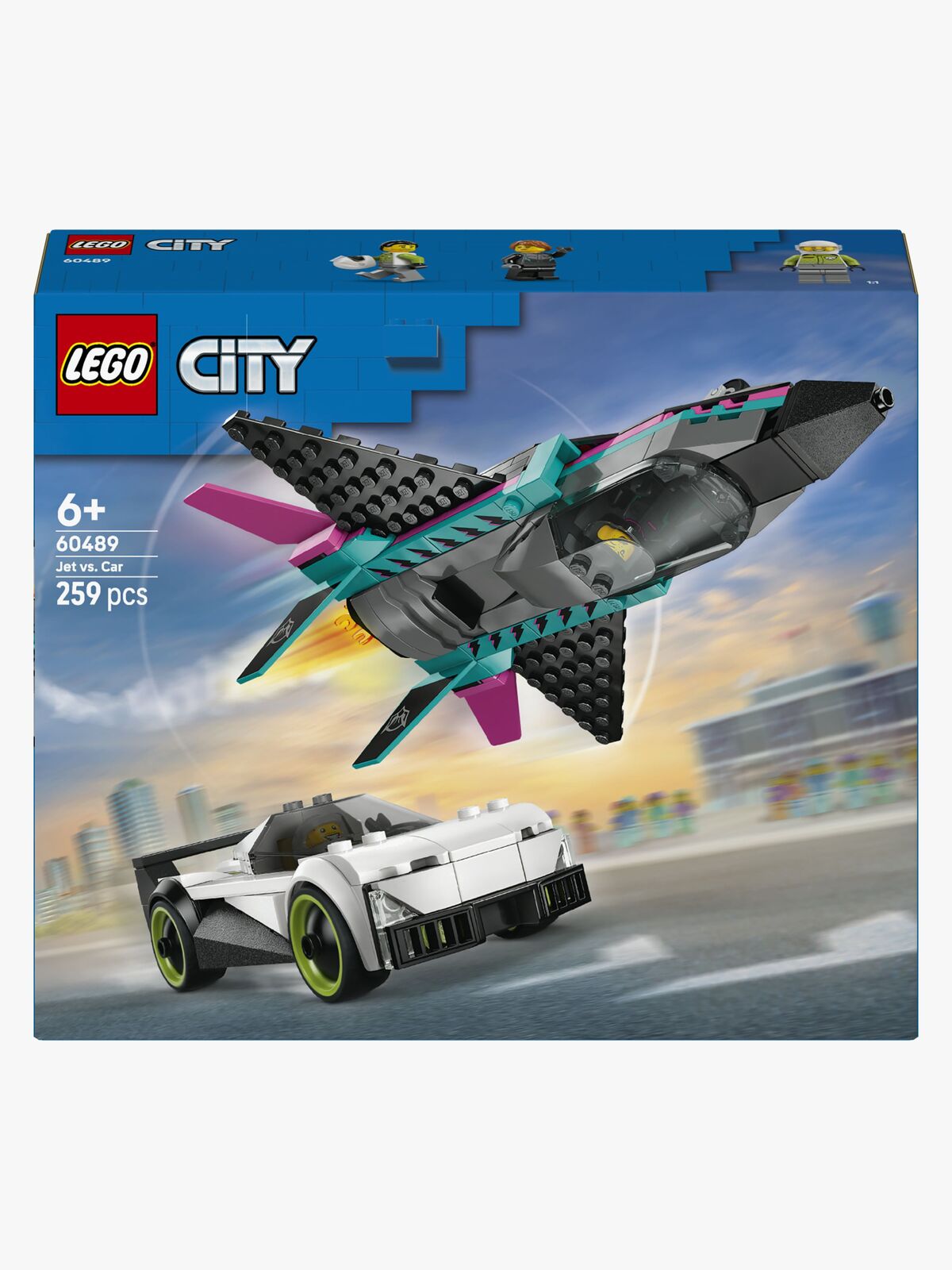 LEGO City 60489 Jagerfly mot bil