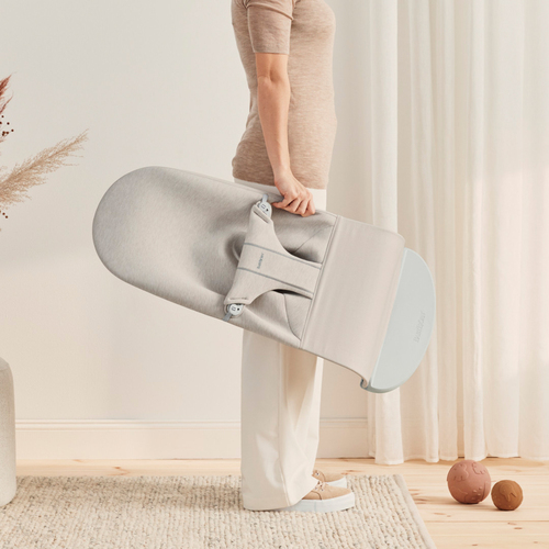 BabyBjörn Bliss Vippestol 3D Jersey, Lysebeige