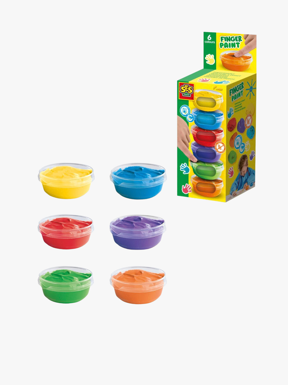 SES Creative Fingermaling 6-Pakk