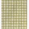 Lorena Canals Vaskbar Vichy Gulvteppe 150x180 cm, Matcha
