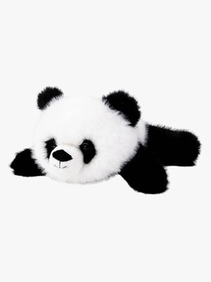Teddykompaniet Kosedyr Liggende Panda 28 cm, Svart/Hvit