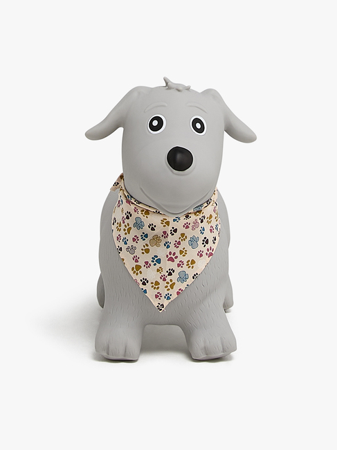 Cloudberry Castle Hoppedyr Hund med Skjerf, Grå