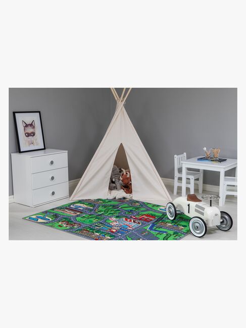 KMCarpets Vegteppe Gummiert Multi 133 x 170