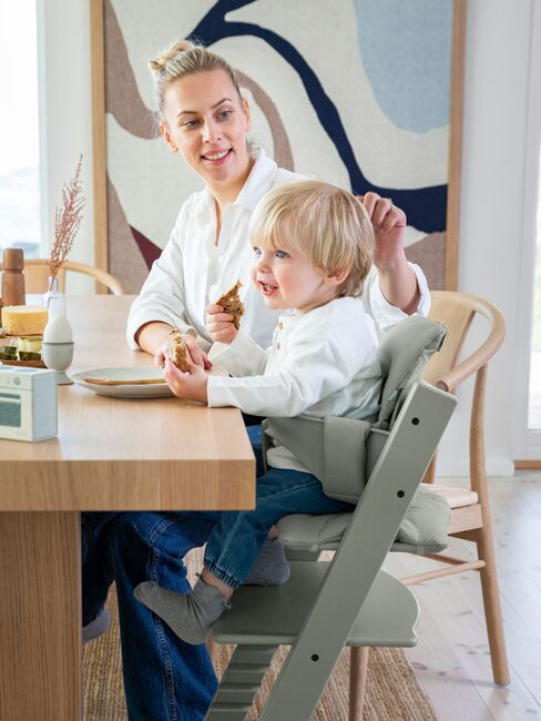 Stokke Tripp Trapp Matstol Bundle inkl. Brikke, Glacier Green/White