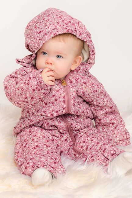 Petite Chérie Atelier Gisele Vinterdress Baby, Pink Small Flower