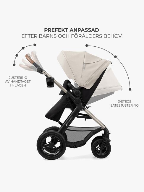 Kinderkraft MOOV 2 Air 3-in-1 Kombivogn, Moonlight Grey