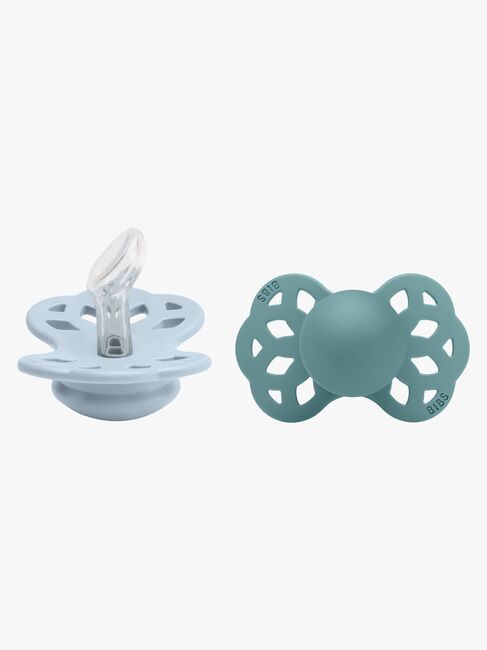 BIBS Infinity Smokk 2-pack Str. 1 Anatomical, Baby Blue/Island Sea