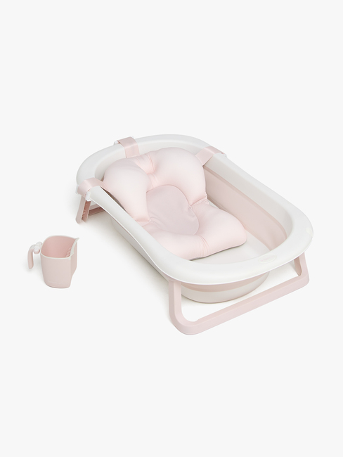 Beemoo CARE Assist Badebalje inkl. Badestøtte & Skyllekanne, Pink