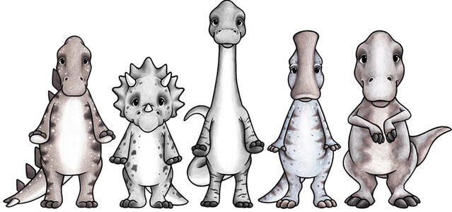 Stickstay Veggklistremerke Dino Friends