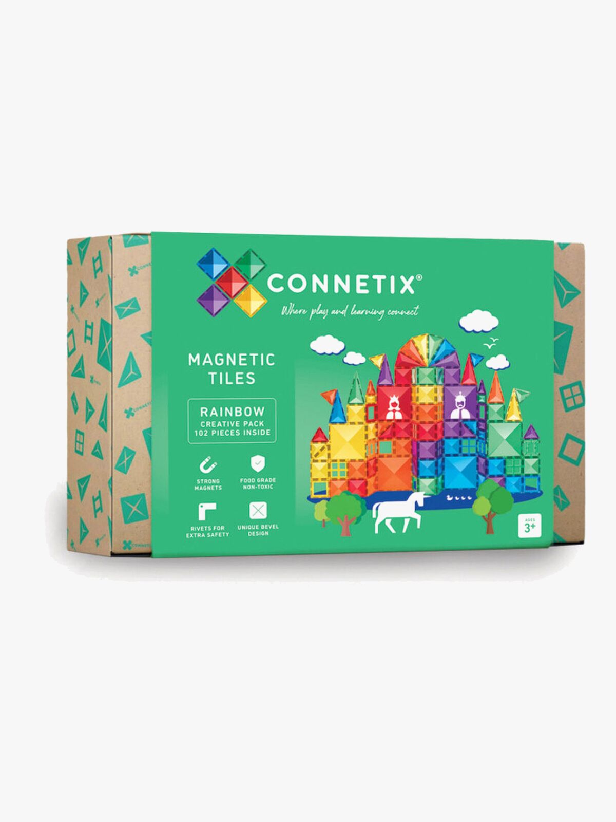 Connetix Magnetiske Byggeklosser Rainbow Creative Pack 102 Deler