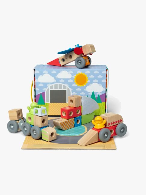 Melissa & Doug Blockables Byggesett Kjøretøy 54 Deler