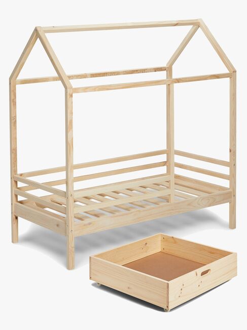 Minitude Nordic JAX Juniorseng 70x140 med Sengeskuff, Natur