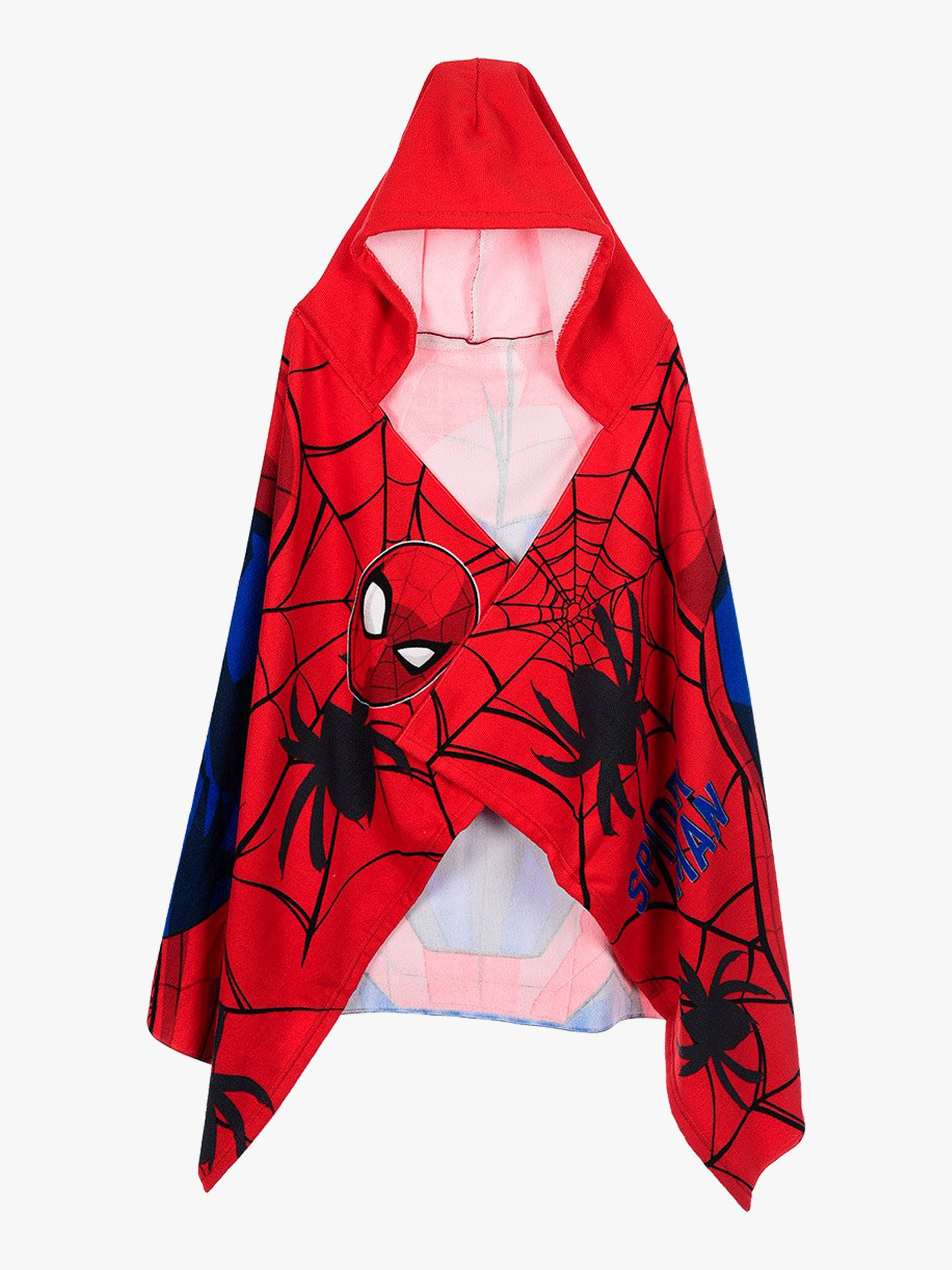 Marvel Spider-Man Strandhåndkle med Hette, Rød - Badehåndklær & Hettehåndklær - Polyester