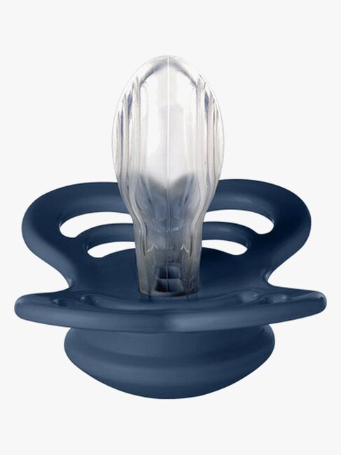 BIBS Supreme Smokk 2-pack Silikon Str 1, Cloud/Steel Blue