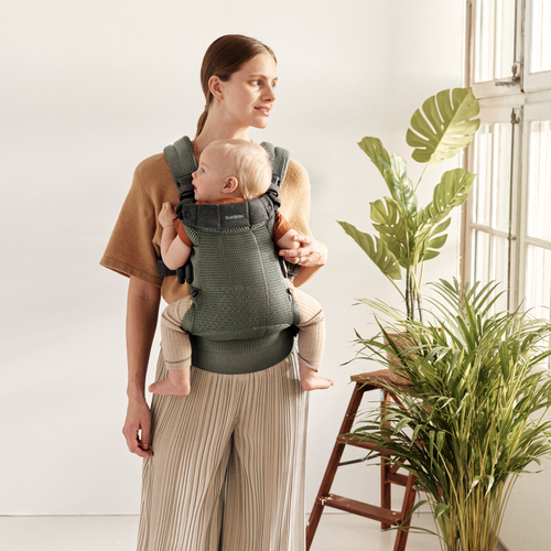 BabyBjörn Harmony Bæresele 3D Mesh inkl. Regntrekk, Mørkegrønn