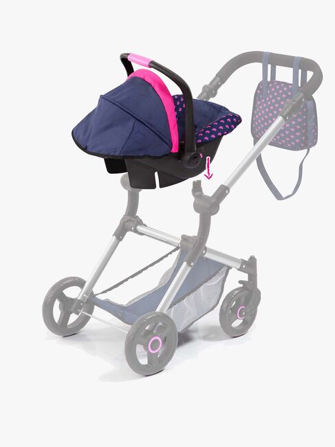 Bayer Design Bilstol med kalesje til dukke, Blå