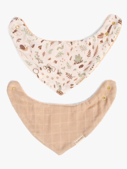 FILIBABBA Bandana Tøysmekker 2-Pakk, Little Wonders/Warm Grey