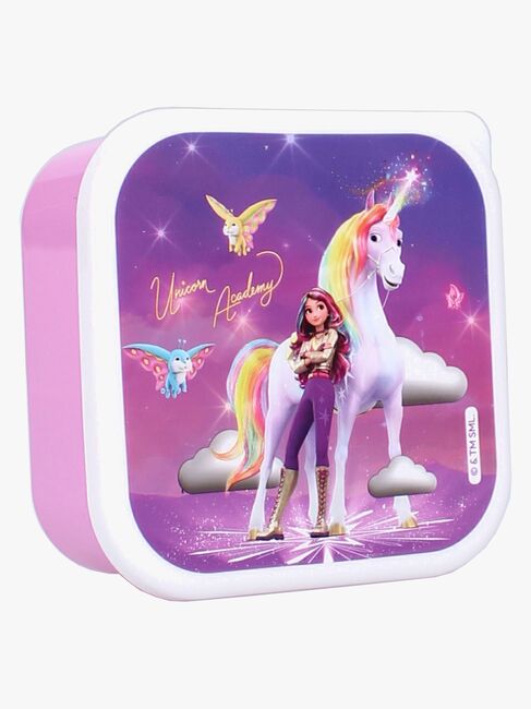 Unicorn Academy 3 in 1 Snackboks Fresh Bites, Lilla