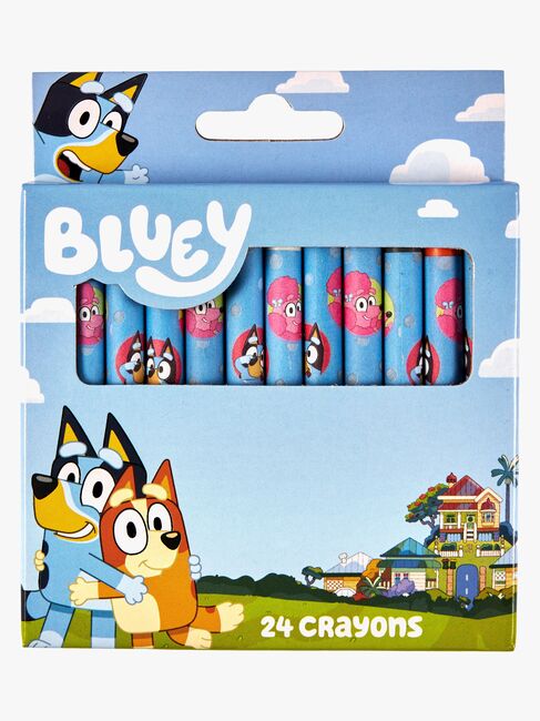 Bluey Skrivesett med Fargestifter & Pennal