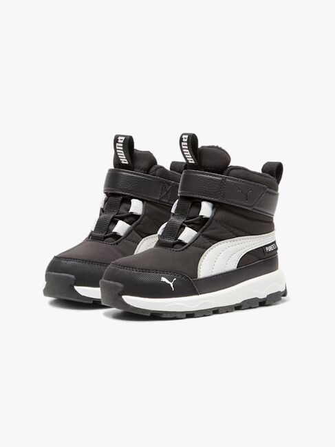 Puma Evolve Puretex AC Inf Vintersko, Black/Ash Grey/White