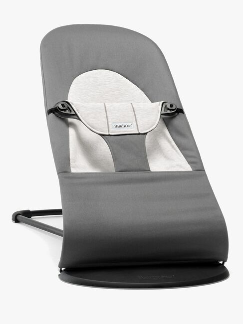 BabyBjörn Balance Soft Vippestol Vevet Jerseystoff, Mørkegrå/Grå