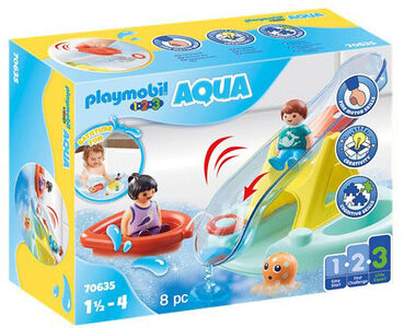 Playmobil 1.2.3 Aqua Water Seesaw with Boat Byggesett