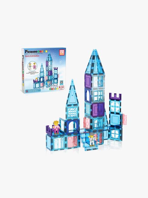 PicassoTiles Magnetisk Byggesett Ice Winter 72 Deler