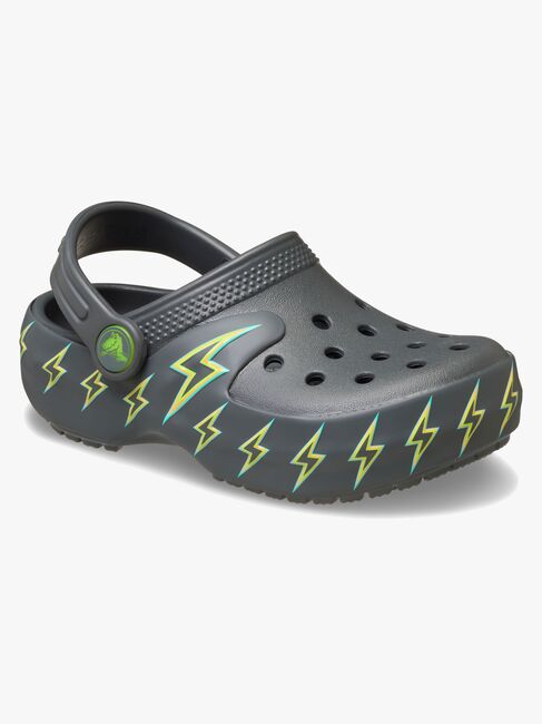 Crocs Classic Bolt Lights Tøfler, Carbon