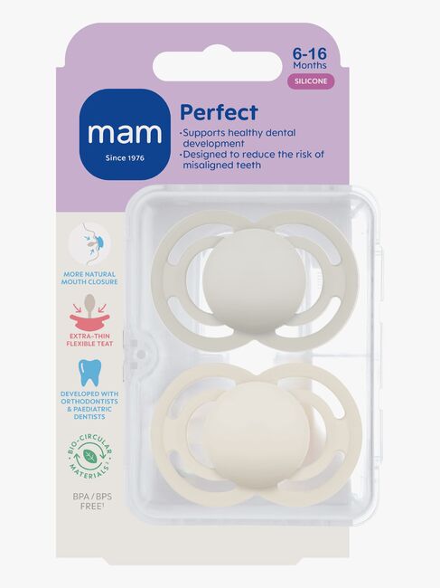 MAM Perfect Smokk Silikon 2-Pakk 6-16m, Nøytral
