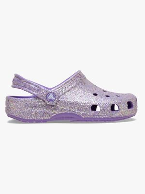 Crocs Classic Fantasy Glitter Tøfler, Lilla