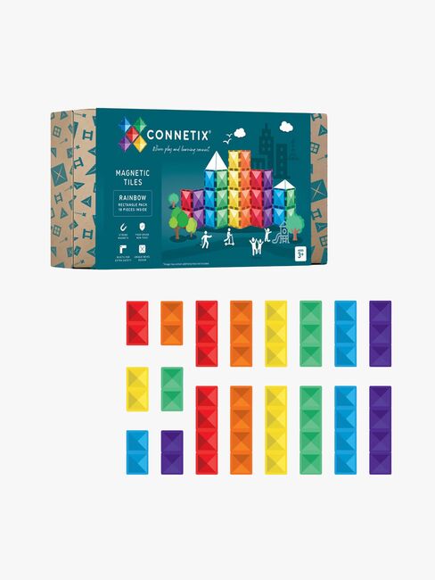 Connetix Byggesett Rainbow Rectangle 18 Deler