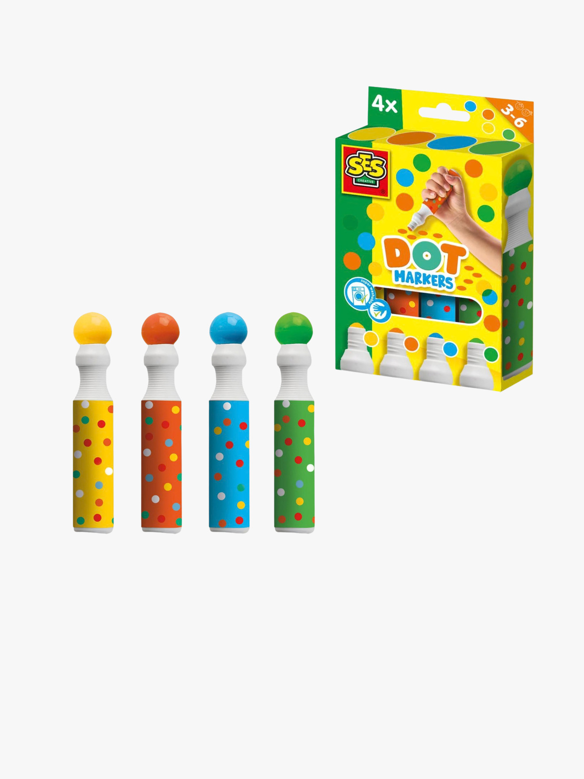 SES Creative Punktmarkeringspenner XXL 4-Pakk