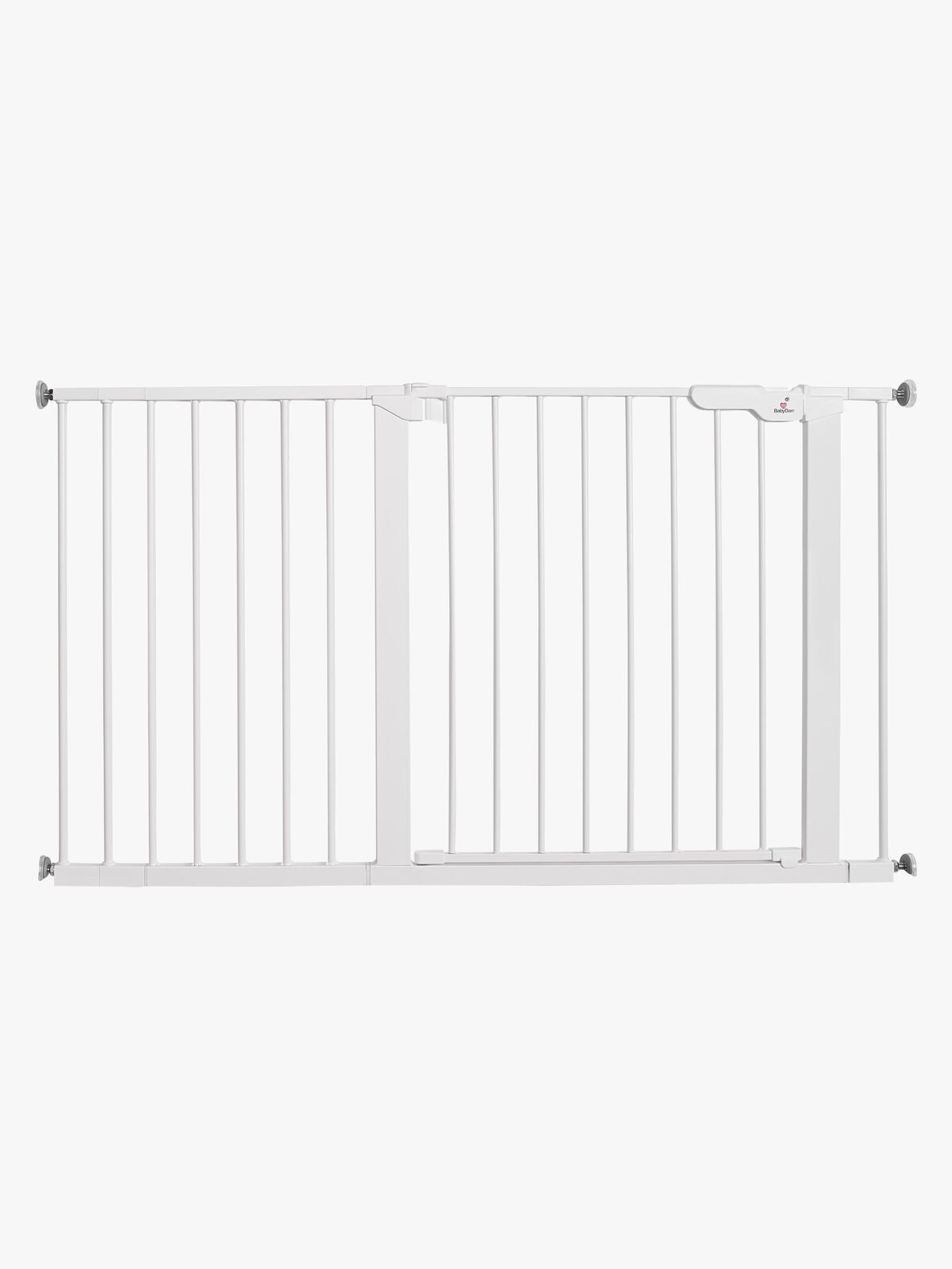 BabyDan Premier Sikkerhetsgrind + 8 Forlengelsesdeler 126-132,2 cm, Hvit