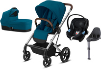 Cybex Balios S Lux Duovogn inkl. Aton M, River Blue/Silver