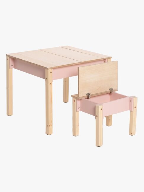 Family-scl Smart Oppbevaring Bord med Stol, Rosa