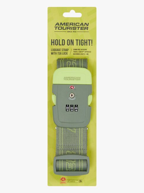 American Tourister TSA Bagasjestropp, Olive/Lime