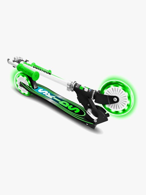 Stamp Sammenleggbar Light-Up Sparkesykkel, Grønn/Svart