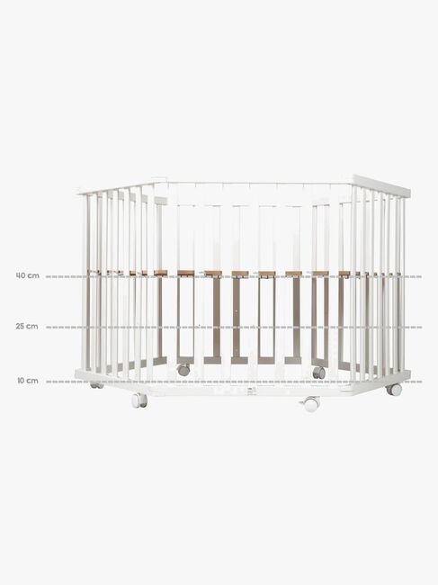 Roba Hexagon Lekegrind med Hjul, White & Green