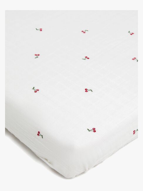 Alice & Fox NESSA Stretchlaken Sprinkelseng 60x120, Hvit