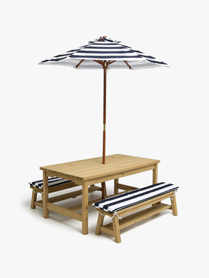 Woodlii Piknikbord Sett med Benker, Nature