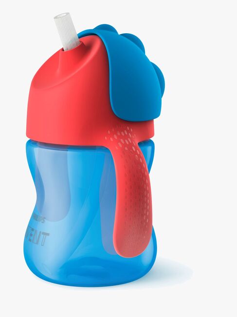 Philips Avent Sugerørkopp med Håndtak 200ml, Blå/Rød