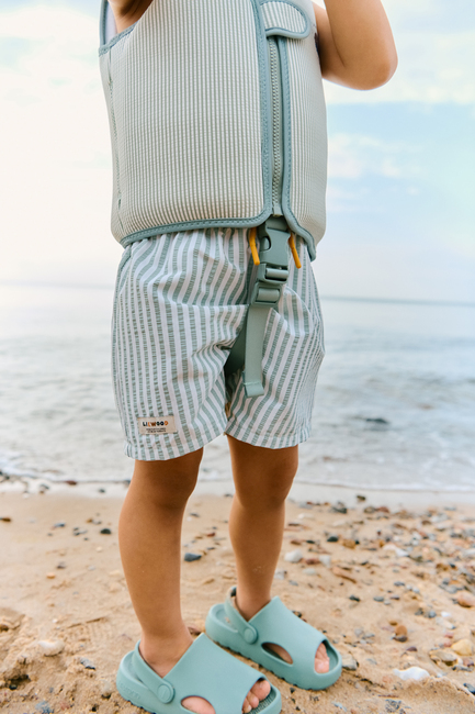 LIEWOOD Duke Stripe Badebukse, Stripe Peppermint/Crisp white