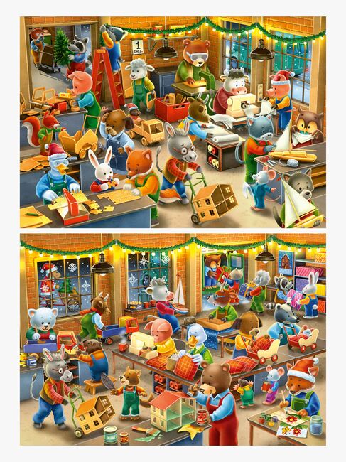 Ravensburger Christmas Toy Factory Puslespill 2x12 Brikker