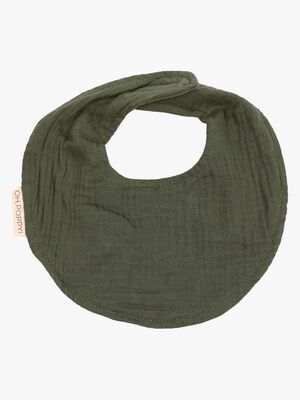 Å, Poppy! Juno Drool Bib 2-pakning, Forest Green/Linen Beige